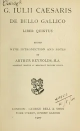 Cover of De bello Gallico, liber quartus