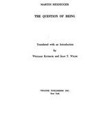 Cover of The Question of Being