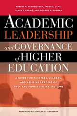 Cover of Academic Leadership and Governance of Higher Education [OP]: A Guide for Trustees, Leaders, and Aspiring Leaders of Two- and Four-Year Institutions