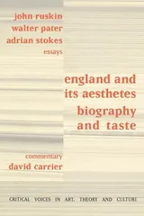 Cover of England and its Aesthetes: Biography and Taste