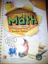 Cover of "My Math" Grade 3 Volume 2 Teacher's Edition