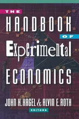 Cover of The Handbook of Experimental Economics