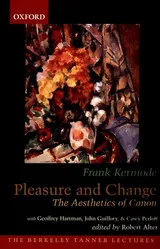 Cover of Pleasure and Change: The Aesthetics of Canon