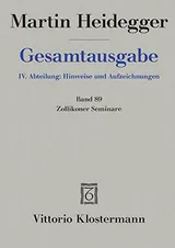 Cover of Martin Heidegger, Zollikoner Seminare