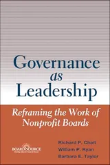 Cover of Governance as Leadership: Reframing the Work of Nonprofit Boards