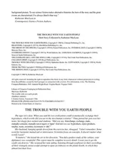 Cover of The Trouble with You Earth People