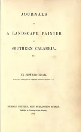 Cover of Journals of a landscape painter in southern Calabria, &c.