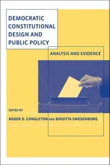 Cover of Democratic Constitutional Design And Public Policy: Analysis And Evidence