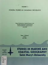 Cover of Coastal studies in Canadian geography