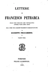 Cover of Lettere di Francesco Petrarca: delle cose familiari libri ventiquattro ..