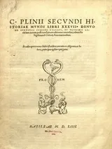 Cover of C. Plinii Secundi Historiae mundi libri XXXVII