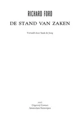 Cover of De stand van zaken