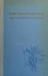 Cover of Faint clews & indirections