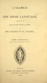 Cover of A grammar of the Irish language