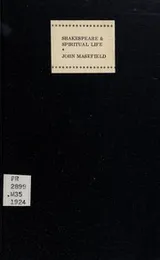 Cover of Shakespeare & spiritual life