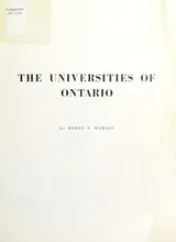 Cover of The universities of Ontario