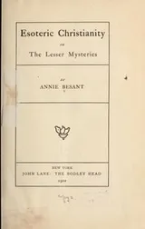 Cover of Esoteric Christianity