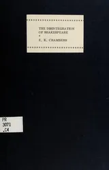 Cover of The disintegration of Shakespeare