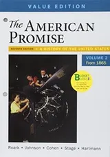 Cover of Loose-leaf Version for The American Promise, Value Edition, Volume 2