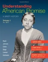 Cover of Understanding The American Promise, Volume 1 : To 1877