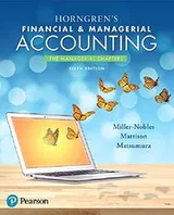 Cover of Horngren's Financial & Managerial Accounting, The Managerial Chapters
