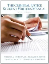 Cover of The criminal justice student writer's manual