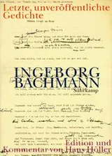 Cover of Letzte, unveröffentlichte Gedichte, Entwürfe und Fassungen