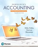 Cover of Horngren's Accounting, The Financial Chapters