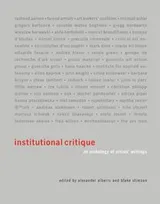Cover of Institutional Critique