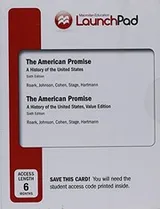 Cover of LaunchPad for The American Promise and The American Promise Value Edition