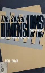 Cover of The Social dimensions of law