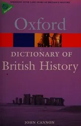 Cover of A dictionary of British history