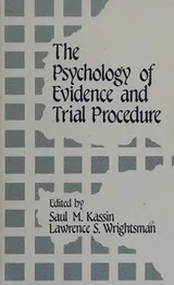Cover of The Psychology of evidence and trial procedure