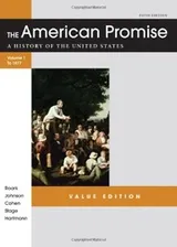 Cover of The American Promise Value Edition, Volume I : To 1877