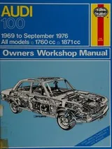 Cover of Audi 100 owners workshop manual