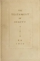 Cover of The testament of beauty