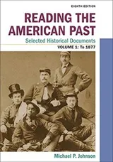 Cover of Reading the American Past : Selected Historical Documents, Volume 1