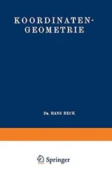 Cover of Koordinaten-Geometrie : Erster Band