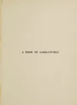 Cover of A book of caricatures