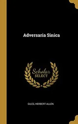 Cover of Adversaria Sinica