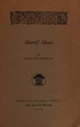 Cover of Merrill Moore