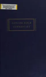 Cover of Concise Bible commentary