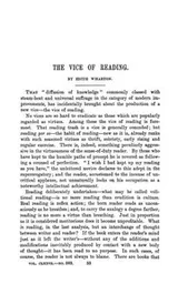 Cover of The Vice of Reading