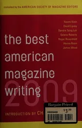 Cover of Best American Magazine Writing 2009