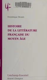 Cover of Histoire de la littérature francaise du Moyen Age
