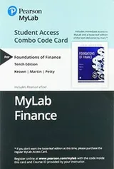 Cover of MyLab Finance with Pearson eText -- Combo Access Card -- for Foundations of Finance
