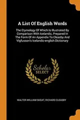Cover of A List of English Words