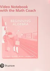 Cover of Video Workbook with Math Coach for Beginning Algebra