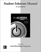 Cover of Student Solutions Manual for Prealgebra with P. O. W. E. R. Learning
