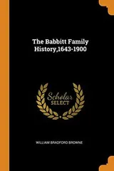 Cover of The Babbitt Family History,1643-1900